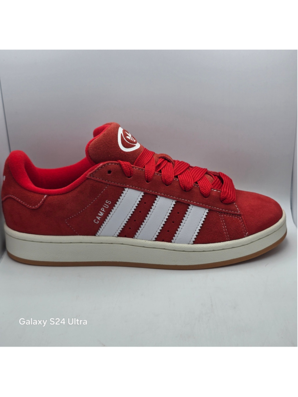 Men's Adidas Campus Sneakers Red and White men's 9.5 women's 11